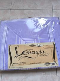 LENZUOLA MATRIMONIALE IN FLANELLA NUOVE