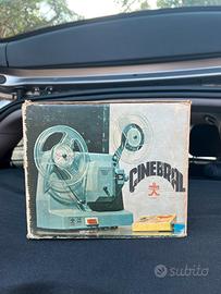 Proiettore vintage cine bral 8mm scatola e bobine