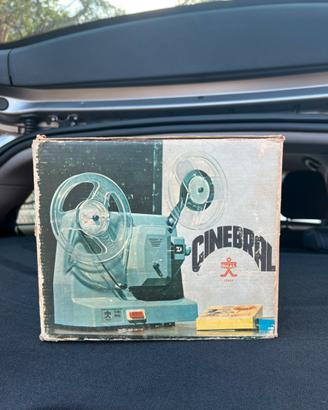 Proiettore vintage cine bral 8mm scatola e bobine