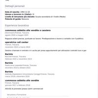 Commessa segretaria cassiera