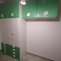 Stanzetta IKEA PLATSA + scrivania MICKE – bianco/v