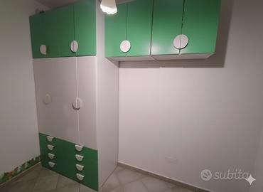 Stanzetta IKEA PLATSA + scrivania MICKE – bianco/v