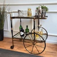 ANTICO CARRELLO BAR DESIGN PORTAVIVANDE ANNI 50 LE