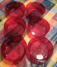 set 6 ciotole plastica trasparente