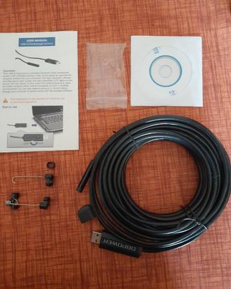 Telecamera Endoscopica USB cavo 10metri