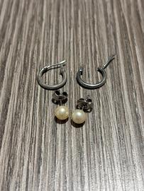 Orecchini cerchio e con perla