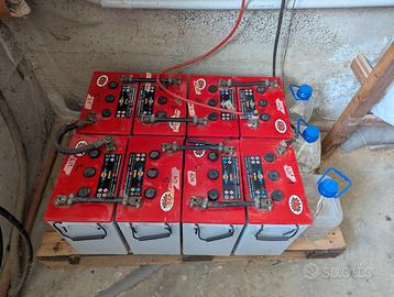 Set. 8 batterie al piombo 6 volt