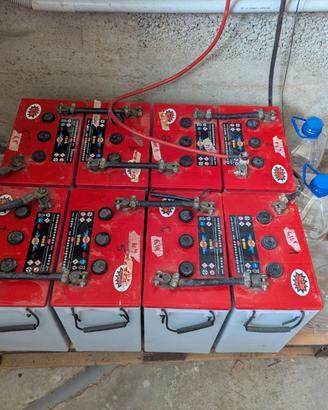 Set. 8 batterie al piombo 6 volt
