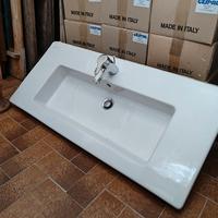 Lavabo da incasso con vasca integrata ceramica