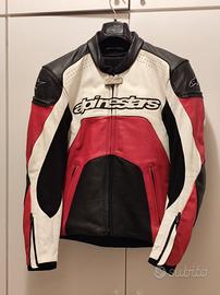 Giubbino in pelle moto uomo 