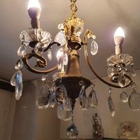 Lampadario di cristallo vintage