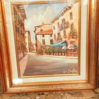 Quadro a olio con cornice