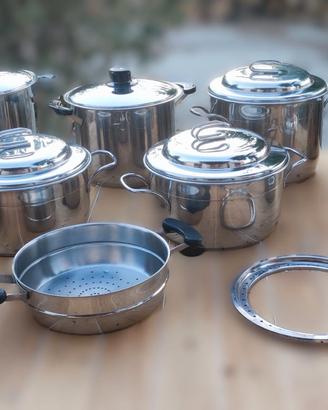 Batteria Pentole Acciaio Inox 18/10 Frabosk
