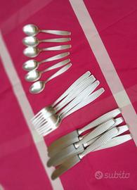 18posate placcate in argento molto fini e delicate