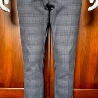 Pantaloni Chino Cotton & Silk Grigio a righe