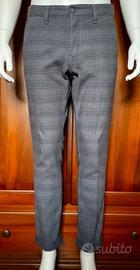Pantaloni Chino Cotton & Silk Grigio a righe