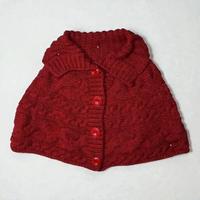 Coprispalle in Maglia a Trecce – Rosso Intenso Cod