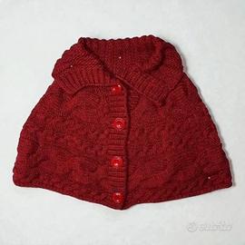 Coprispalle in Maglia a Trecce – Rosso Intenso Cod