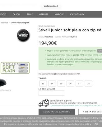 stivali equitazione Winner