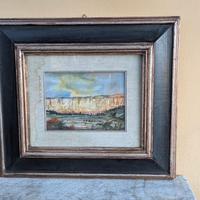 quadro dipinto a olio in cornice 