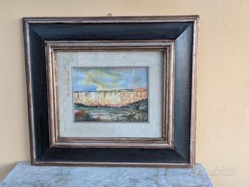 quadro dipinto a olio in cornice 