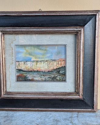 quadro dipinto a olio in cornice 