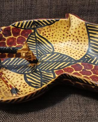 Giraffa Statua Organizer Stile Etnico 32cm X 17cm