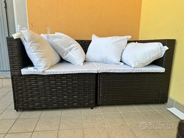 2 poltrone rettangolari da giardino