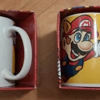 2 tazze mug a tema Super Mario in ceramica nuove