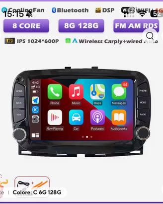 Autoradio android fiat 500 2016/2019 con Uconnet5