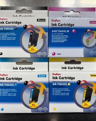 KIT 4 cartucce compatibili Epson 604XL nero + colo
