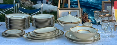 Servizio da Tavola bordato oro zecchino 18K