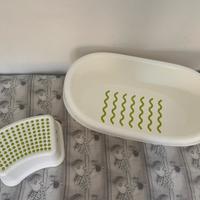 Vaschetta bagnetto e sgabello