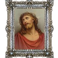 STAMPA VOLTO SANTO GESU' CRISTO CORNICE CM 55X45
