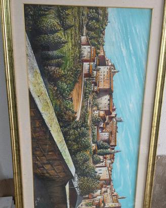 olio su tela "Montepulciano " di G.Tacconi