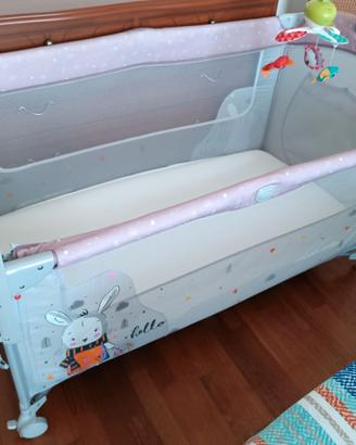 Lettino pieghevole con fasciatoio e materasso IKEA