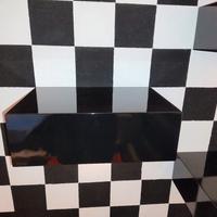 MENSOLA IN LEGNO LACCATO NERO _CIFRA TRATTABILE