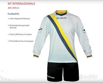 Kit Calcio Manica Lunga Internazionale Givova
