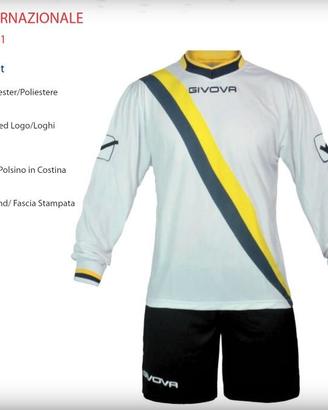 Kit Calcio Manica Lunga Internazionale Givova