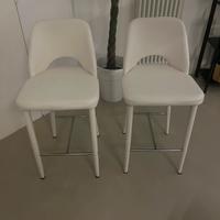 2 sgabelli in vera pelle