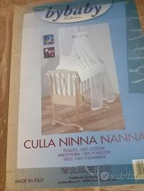 Culletta in legno con rotelle h91x57profx90lung