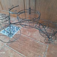 porta piante in ferro battuto