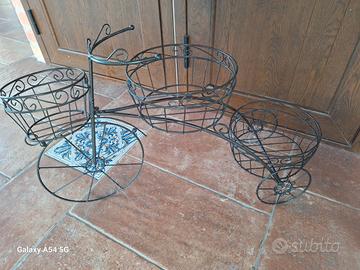 porta piante in ferro battuto