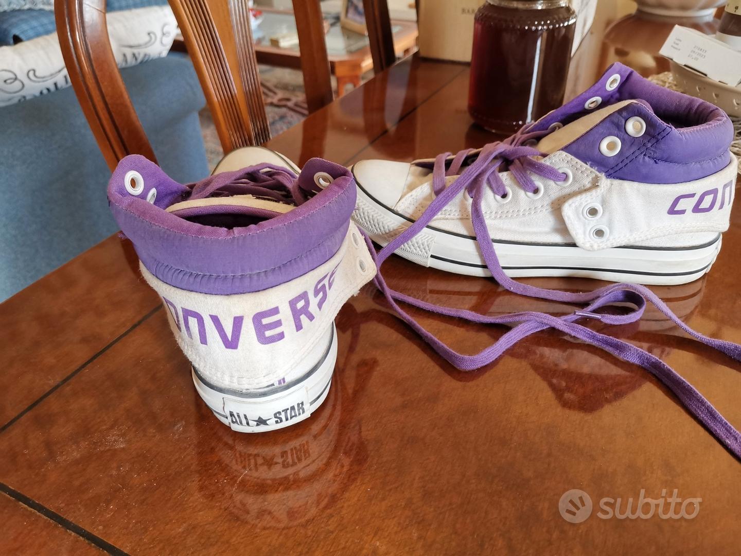 Converse alte con risvolto best sale