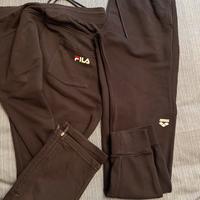 Pantaloni tuta neri arena e fila uomo M