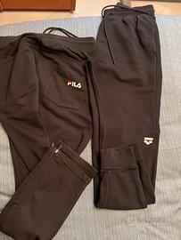 Pantaloni tuta neri arena e fila uomo M