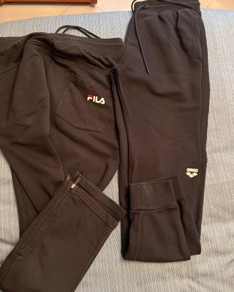 Pantaloni tuta neri arena e fila uomo M