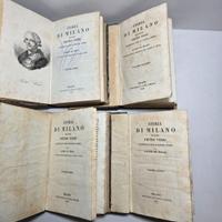 Libro Antico 1840 Storia di Milano Verri 4 volumi