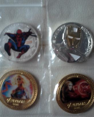 Monete Marvel Avengers con piccoli difetti