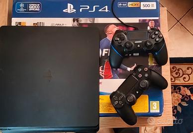 PlayStation 4 slim 500GB + 2 joypad (1 originale)
